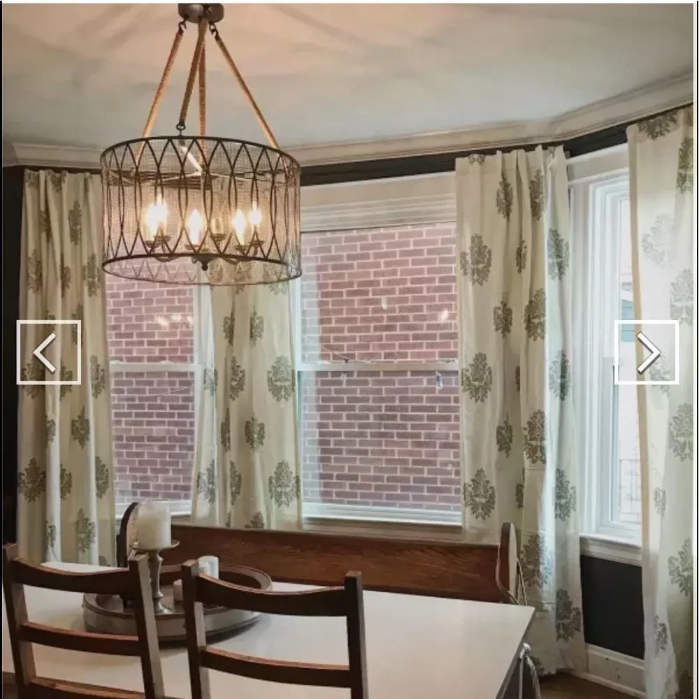 Like new Ballard designs drapes 4 108”long Bingham Printed Damask Draper… - Picture 7 of 12